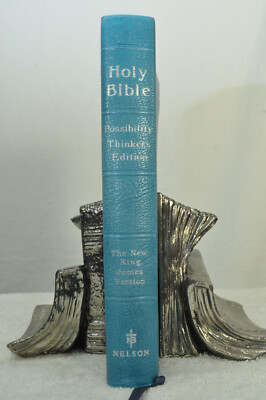Holy Bible Possibility Thinkers Edition NKJV Robert Schuller 1984 Blue Cowhide-image