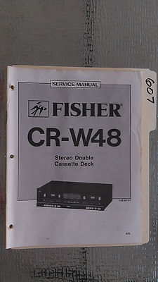 Fisher cr-w48 service manual original repair book stereo tape deck player-image