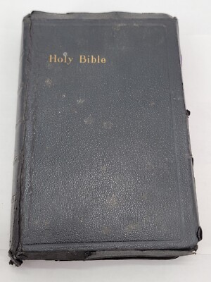 Nelson Holy Bible References Black Leather Norwood Press Early 1900's-image