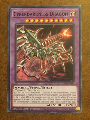 Cyberdarkness Dragon SDCS-EN043 Yugioh Trading Card-image