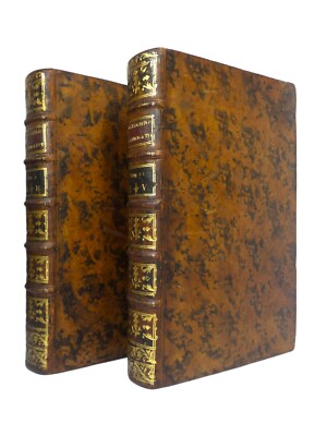 DICTIONNAIRE GRAMMATICAL DE LA LANGUE FRANCOISE 1768 LEATHER BOUND IN TWO VOLS-image