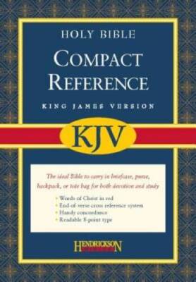 Compact Reference Bible-KJV - Leather Bound By Hendrickson Publishers - GOOD-image