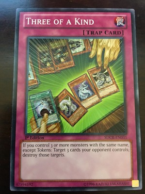 SDCR-EN031 Yugioh! Three of a Kind - 1st Ed. - Common - Near Mint x1-image