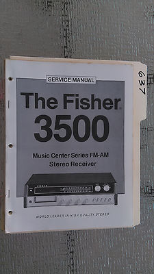 Fisher 3500 service manual original repair book stereo receiver am fm radio-image
