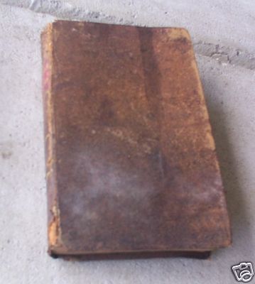 Antique 1825 Book New York Expositor by Richard Wiggins Leather Bound-image