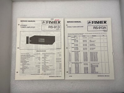 VTG Original Fisher RS-913 Stereo Tuner Amplifier Service Manual Repair-image