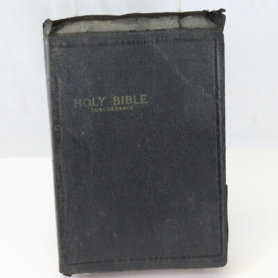 Holy Bible KJV Genuine Leather Red Letter Edition Concordance World Readers Aids-image