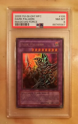 Yu-Gi-Oh 2003 Dark Paladin MFC-105 PSA 8 NM-MINT Unlimited Ultra Rare!-image