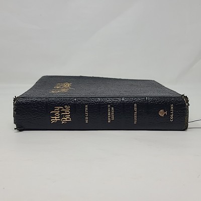 Holy Bible Collins Reference Edition Illustrated Genuine Leather 1959-image