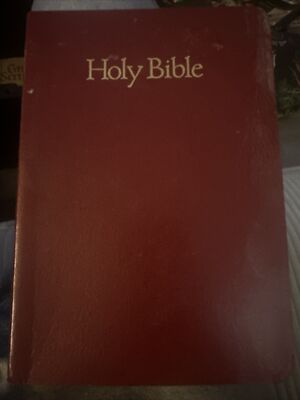 Holy Bible King James Version Reference Edition Red Leather 1972 Thomas Nelson-image