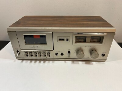 Fisher CD-4011 Stereo Cassette Tape - Tested Plays No FF/RW Needs Some Repair-image