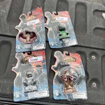 4 GODZILLA ORIGINS MINI-BOBBLERS (TOY VAULT) full set MOC - UNOPENED 3” high-image