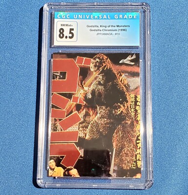 1996 JPP/AMADA GODZILLA Chromium #10 King of the Monsters CGC Graded 8.5 NM/MT+-image