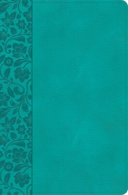 KJV GIANT PRINT REFERENCE BIBLE-TEAL LEATHERTOUCH-image
