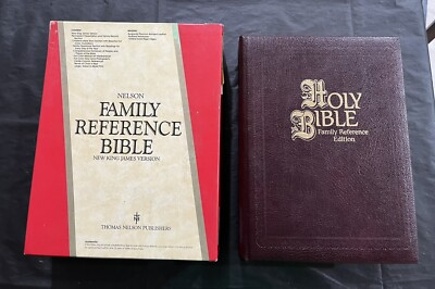 Holy Bible NKJV Family Reference Edition 1985 Thomas Nelson Publishers-image