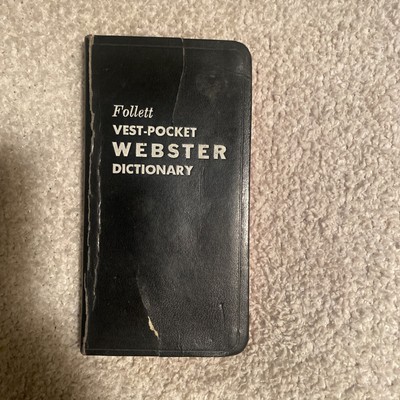 Vintage: 1962 Follett Vest Pocket Webster Dictionary Self-pronouncing VEST-POCKE-image