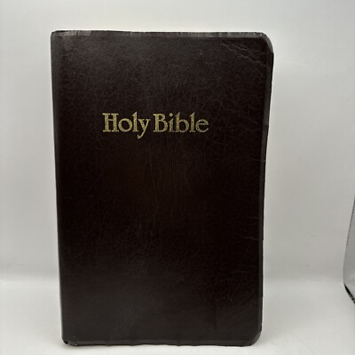 kjv giant print bible Red letter edition references lifelong products Brown 1979-image