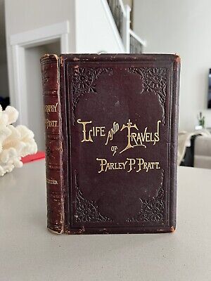 RARE 1888 The Life & Travels of PARLEY P. PRATT LEATHER LDS Mormon Autobiography-image