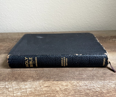 HOLY BIBLE (1945, Scofield Reference, Oxford University, Leather Cover, Tabs)-image