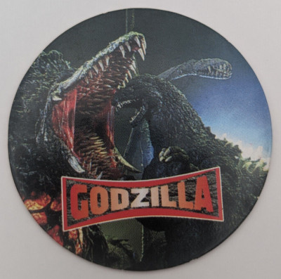 Godzilla vs Biollante 28 New Cap Collection Menko Amada Card 1995 Japan A1-image