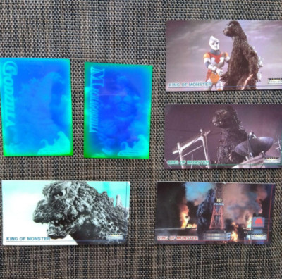 Godzilla 3D Hologram Card Set (1995 Amada) – Vintage Japanese Collectible-image