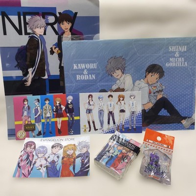 Evangelion Metallic Postcard Set 3 Cards Godzilla vs Eva Clear File Bonus New-image