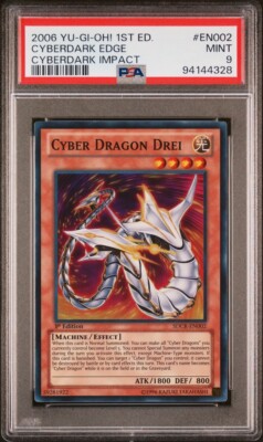 Yu-Gi-Oh! 2014 Cyber Dragon Drei Cyber Dragon Revolution SDCR-EN002 PSA 9-image