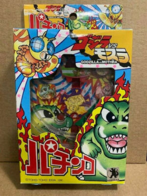 GODZILLA VS MOTHRA PACHINCO GAME 1992 RARE+ORIGINAL PACKAGE AMAZING CONDITION-image