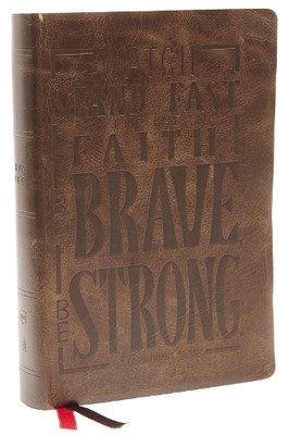 Thomas Nelson NKJV, Giant Print Center-Column Reference Bible, V (Leather Bound)-image