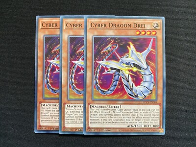 3x SDCS-EN005 Cyber Dragon Drei NM Common 1st Edition - Yu-Gi-Oh! Card-image
