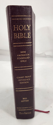 Zondervan Holy Bible NAS Giant Print, Red Letter, Reference Leather bound ed-image