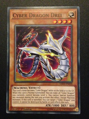Cyber Dragon Drei | LED3-EN020 | Common | 1st Ed | White Dragon Abyss | YuGiOh-image
