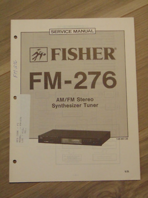 Fisher FM-276 Service Manual Stereo Synthesizer Tuner-image