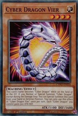 CYHO-EN014 CYBER DRAGON VIER COMMON 1ST EDITION YuGiOh CARD-image