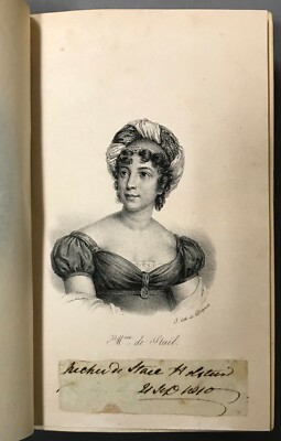 1st Edition/Clipped Signature  Life and Times of Madame De Staël   D. Bogue 1853-image