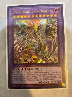 Yugioh Misprint Cyberdark End Dragon Ultra Rare SDCS-EN044 1st Edition-image