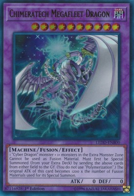 1x (LP) Chimeratech Megafleet Dragon - LEDD-ENB00 - Ultra Rare - 1st Edition  Yu-image