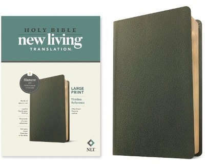 Tyndale NLT Large Print Thinline Reference Bible, Filament Editi (Leather Bound)-image
