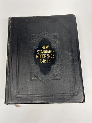 1936 Blue Ribbon Ed. New Standard Reference Bible Cyclopedic Indexed Hertel-image
