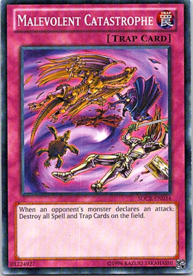 Malevolent Catastrophe SDCR-EN034 Yu-Gi-Oh! Card Light Play Unlimited-image
