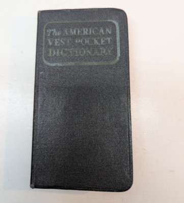 The American Vest Pocket Dictionary by Random House 1951 Vintage Leather Cover-image