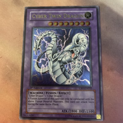 Yugioh! Cyber Twin Dragon CRV-EN035 Ultimate Rare 1st Edition NM-image