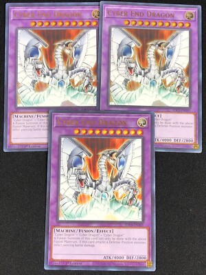 YUGIOH CYBER END DRAGON SDCS-EN041 1ST ULTRA X3 NM-image
