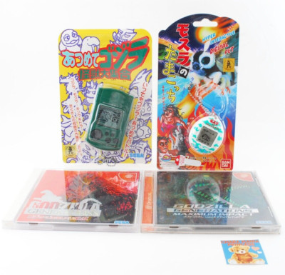 Sega Dreamcast Godzilla Generations Visual Memory Mothra Tamagotchi Rare Japan-image